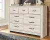 Ashley Furniture B331-31 Bellaby - Seven Drawer Dresser - Whitewash