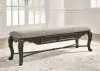 Ashley Furniture D947-00 Maylee - Upholstered Storage Bench - Dark Brown