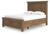 Ashley Furniture PCB779B11 Ashley Furniture PCB779B11 Feddinger - Queen Panel Storage Bed - Medium Brown