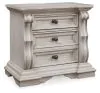 Ashley Furniture PCB948-93 Bruchandi - Three Drawer Night Stand - Antique White