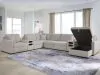 Benchcraft® 68605S80 Benchcraft® 68605S80 ModMax Luxe - 8-Piece Sectional With RAF Corner Chaise With Storage And Audio Consoles - Flint