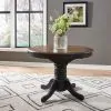 Liberty Furniture 186B-CD-PED Carolina Crossing - Pedestal Table - Black / Antique Honey