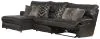 Jackson Furniture Industries 43/62/64/67-09 Como - 3 Piece Italian Leather Match Manual Reclining Sofa / Chaise With 1 Reclining Seat And LSF Chaise - Chocolate