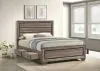 CoasterEveryday 204190Q Kauffman - Wood Queen Storage Panel Bed - Washed Taupe
