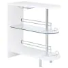 CoasterEssence 101064 Adolfo - Rectangular 2-Tier Home Bar Table - White High Gloss