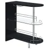 CoasterEssence 101063 Adolfo - Rectangular 2-Tier Home Bar Table - Black High Gloss