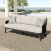 New Classic G2762-23 Genova - Patio Sofa With Two Accent Pillows - Gray