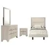 Coaster Fine Furniture 225061T-S4 Trenton - 4 Piece Twin Bedroom Set - Rustic Cream