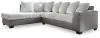 Benchcraft® 31503S1 Benchcraft® 31503S1 Clairette Court - 2-Piece Sectional With Laf Corner Chaise - Alloy