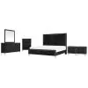 New Classic 00-B1891-26N New Classic 00-B1891-26N Ava - 6/0 California King 6 Piece Bedroom Set (Bed, Dresser, Mirror, Chest, 2 Nightstands) - Black