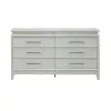 Liberty Furniture 781-BR31 Liberty Furniture 781-BR31 Reflections - 6 Drawer Dresser With Lights - Pearl White & Rhinestone