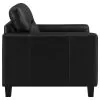 Coaster Fine Furniture 504666 Scotland - Faux Leather Upholstered Track Arm Chair - Black