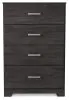 Ashley Furniture B2589-44 Belachime - Four Drawer Chest - Charcoal