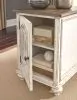 Ashley Furniture T743-7 Realyn - Chair Side End Table - Insert Mirror - White / Brown