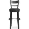 Ashley Furniture D546-630 Ashley Furniture D546-630 Valebeck - Tall UPH Swivel Barstool - Black