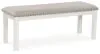 Ashley Furniture D642/45/01(2)/00/60 Robbinsdale - 7 Pc. - Rectangular Dining Room Extension Table, 4 Upholstered Side Chairs, Bench, Server - Antique White