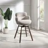 ACME DN03809 Jena - Counter Height Chair With Swivel - Beige & Walnut