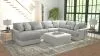 Jackson Furniture Industries 3480/75/30/72/28-18 Jackson Furniture Industries 3480/75/30/72/28-18 Titan - 3 Piece Sectional With Comfort Coil Seating, 9 Included Accent Pillows And 1 Included Cocktail Ottoman (Left Side Facing Chaise) - Moonstruck