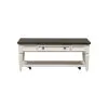 Liberty Furniture 417-OT1010 Allyson Park - Rectangular Cocktail Table - Wirebrushed White / Charcoal