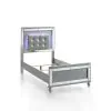 New Classic 02-9698S-500 New Classic 02-9698S-500 Valentino - 3/3 Twin Bed - Silver