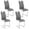 CoasterEssence 193812 Brooklyn - Upholstered Dining Side Chair (Set of 4) - Gray