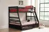 CoasterEssence 460184 Ashton - 2-Drawer Wood Twin Over Full Bunk Bed - Cappuccino