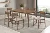 Coaster Fine Furniture 108561-S7 Parkridge - 7 Piece Wood Dining Set - Natural Walnut