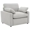 Coaster Fine Furniture 609563P Collins - Upholstered Power Recliner Chair - Gray