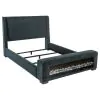 Coaster Fine Furniture 305821KW Preston - Upholstered California King Audio Flame Visualizer Bed - Blue
