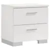 Coaster Fine Furniture 203511KW-S4 Felicity - 4 Piece California King Bedroom Set - White High Gloss