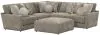 Jackson Furniture Industries 3145/63/59/73/28-28 Jackson Furniture Industries 3145/63/59/73/28-28 Turner - 3 Piece Sectional With Cocktail Ottoman - Mushroom