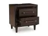 Benchcraft® B611-92 Dantenton - Two Drawer Night Stand - Merlot