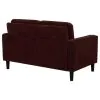 Coaster Fine Furniture 511212 Ruth - Fabric Upholstered Track Arm Loveseat - Rust Red