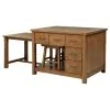 Coaster Fine Furniture 182446 Mayfair - 3 Piece Kitchen Island With Extension Table - Dark Oak