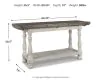 Ashley Furniture T814-4 Havalance - Flip Top Sofa Table - Gray / White