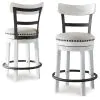 Ashley Furniture D546-524 Ashley Furniture D546-524 Valebeck - UPH Swivel Barstool  - White
