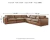 Ashley Furniture 30901S4 Ashley Furniture 30901S4 Emilia - 5-Piece Sectional - Caramel