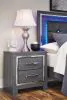 Ashley Furniture B214/31/36/56/58/95/B100-14/92(2) Ashley Furniture B214/31/36/56/58/95/B100-14/92(2) Lodanna - 8 Pc. - Dresser, Mirror, King Panel Bed With Roll Slats, 2 Nightstands - Gray