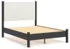 Ashley Furniture B2616B3 Ashley Furniture B2616B3 Cadmori - Full Upholstered Panel Bed - Black / White