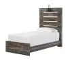 Ashley Furniture B211/31/36/53/52/83/92(2) Ashley Furniture B211/31/36/53/52/83/92(2) Drystan - 7 Pc. - Dresser, Mirror, Twin Panel Bed, 2 Nightstands - Brown / Beige
