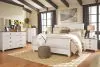Ashley Furniture B267/31/36/78/76/97 Ashley Furniture B267/31/36/78/76/97 Willowton - 5 Pc. - Dresser, Mirror, King Sleigh Bed - Whitewash