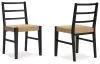 Ashley Furniture D752-02 Isanti - Dining Room Side Chair (Set of 2) - Light Brown / Black