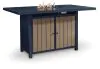 Ashley Furniture PCP587-665 East Beach - Rectangular Bar Table With Fire Pit - Blue