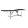 Liberty Furniture 139WH-CD-O7TRS Liberty Furniture 139WH-CD-O7TRS Farmhouse - 7 Piece Trestle Table Set - Two Tone White / Wood Tone