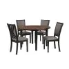 New Classic D4832B-48S-RND Potomac - 5 Piece Round Dining Set (Table & 4 Chairs) - Brown / Black