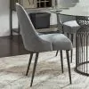 CoasterEssence 190442 Alan - Fabric Upholstered Dining Side Chair (Set of 2) - Gray
