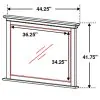 CoasterEssence 205334 Franco - Dresser Mirror - Distressed White