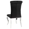 CoasterEssence 105072 Betty - Velvet Upholstered Dining Side Chair (Set of 4) - Black And Chrome