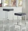 CoasterEveryday 105253 Gervase - Square Counter Height Stool - Black And Chrome