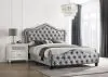 CoasterEssence 315871KE Bella - Upholstered Eastern King Panel Bed - Gray